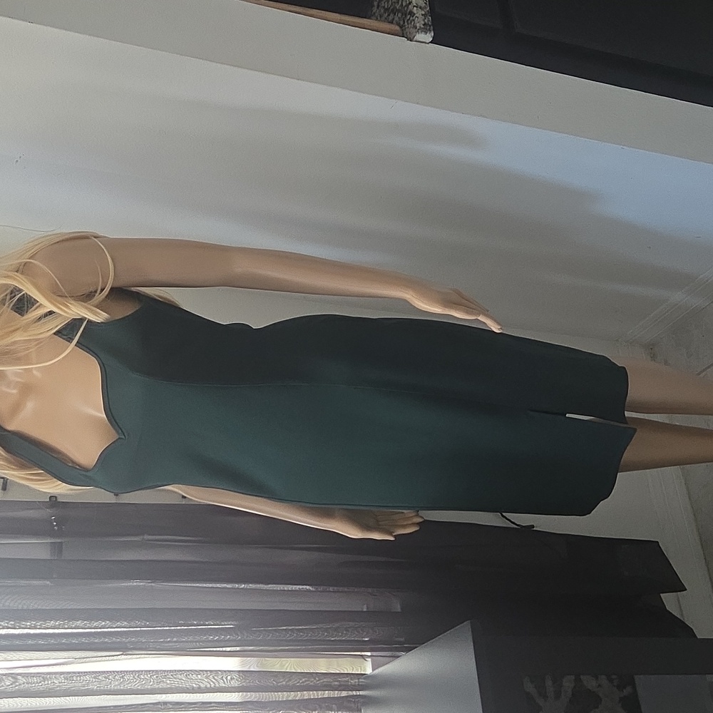 POPULAR 21 Hunter Green Sleeveless Midi DressNwot L